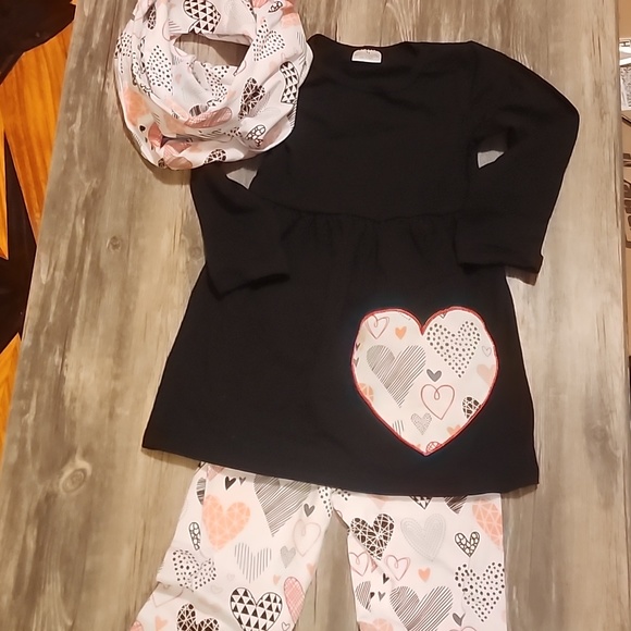 Matching Sets Little Girls Matching Shirt Pants And Scarf Szm Poshmark